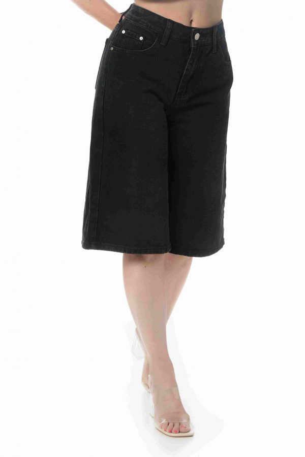 BLACK BERMUDA SHORTS
