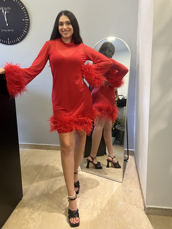 Red lumina dress