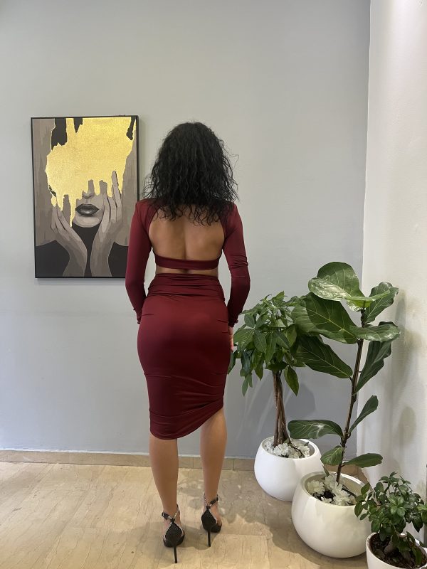 Donna bordeux dress - Image 3