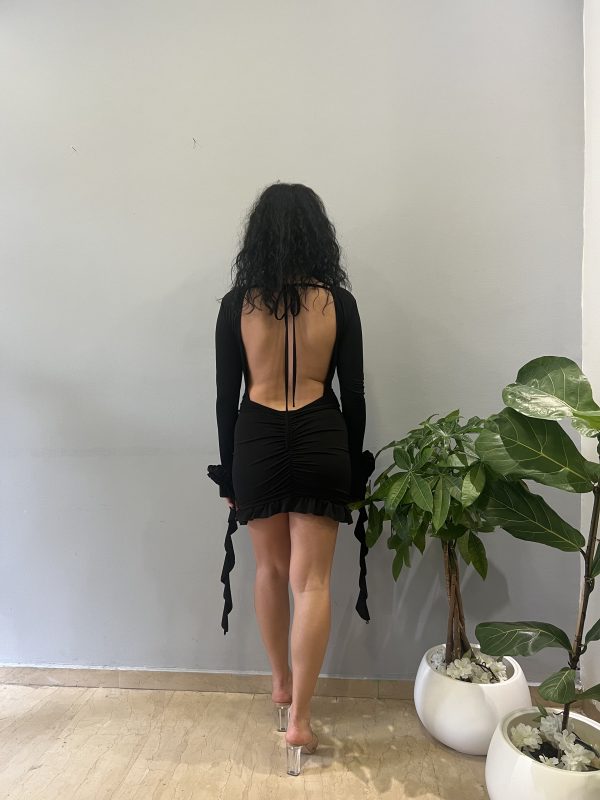 Flower black dress - Image 2