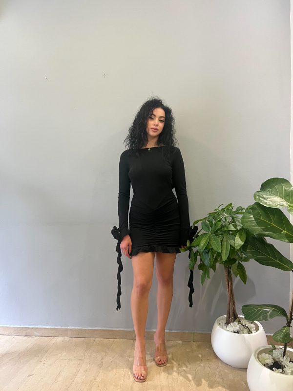 Flower black dress