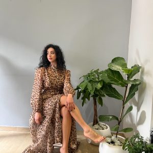 Leopar maxi dress