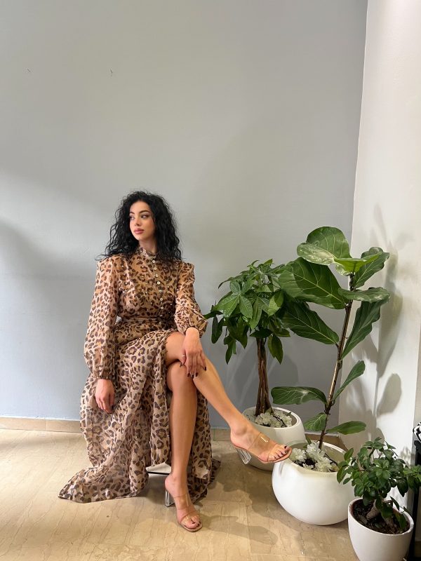 Leopar maxi dress