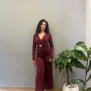 Maria bordeux jumbsuit