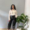 Black leather trouser