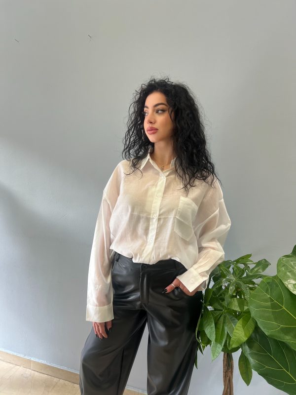 Black leather trouser - Image 2