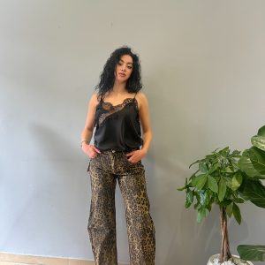 Leopard balloon jean