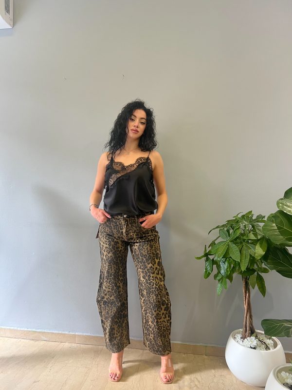 Leopard balloon jean