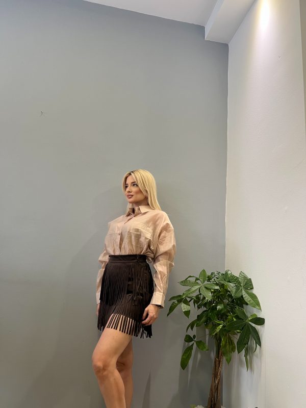 Fringe brown skirt - Image 3
