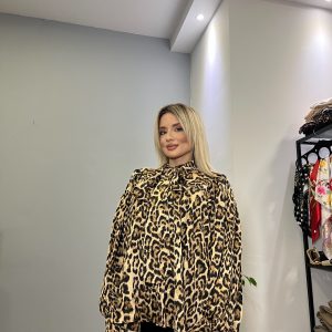 Leopard strass shirt