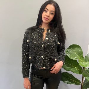 Cozy chick black cardigan