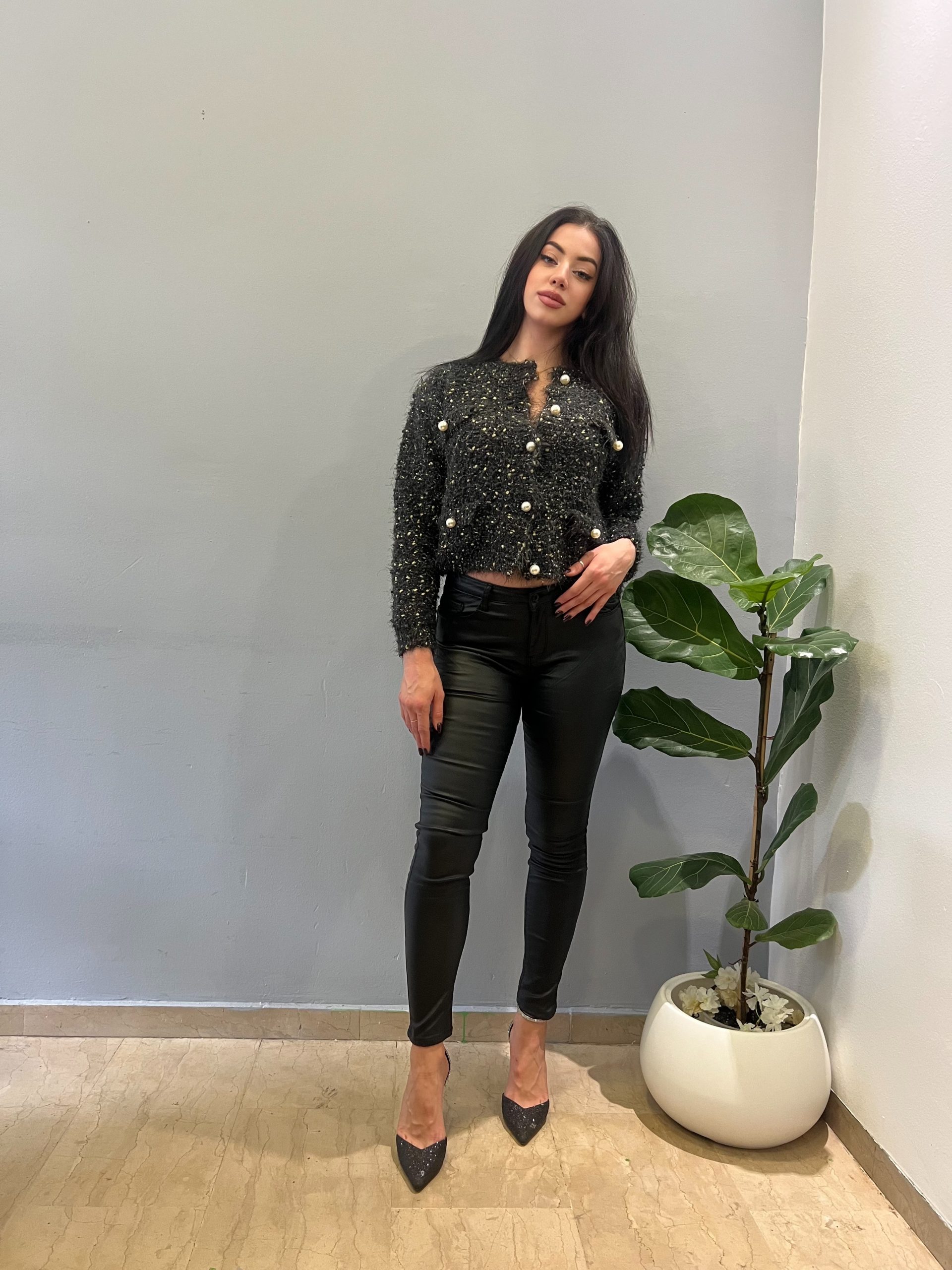 Cozy chick black cardigan - Image 2