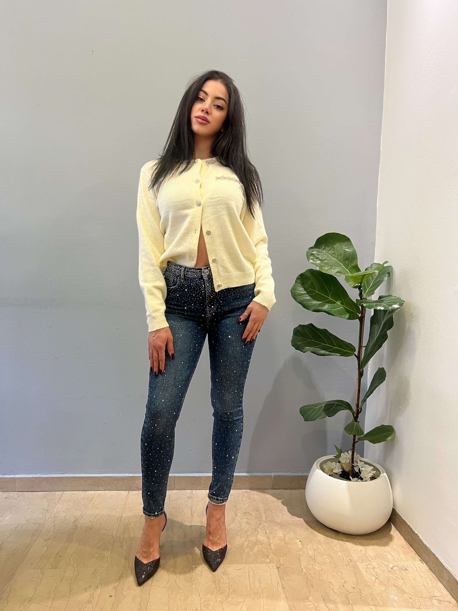 Strass cardigan
