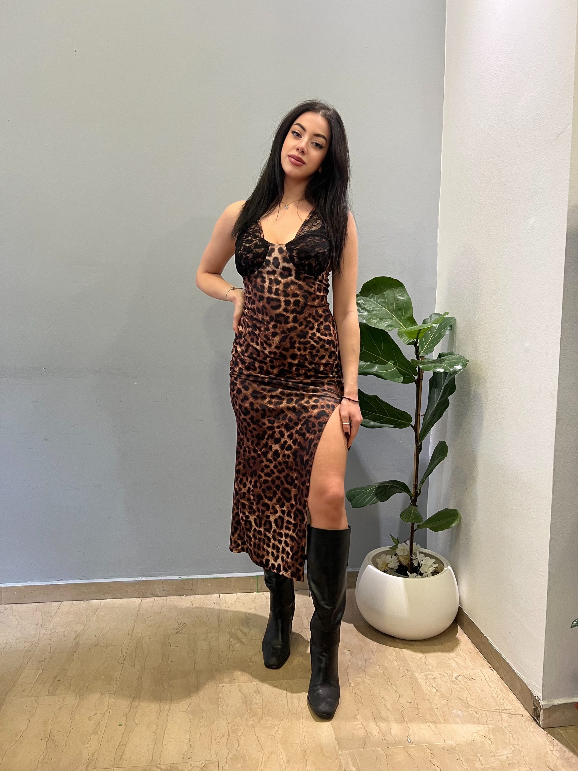 Leopard maxi dress
