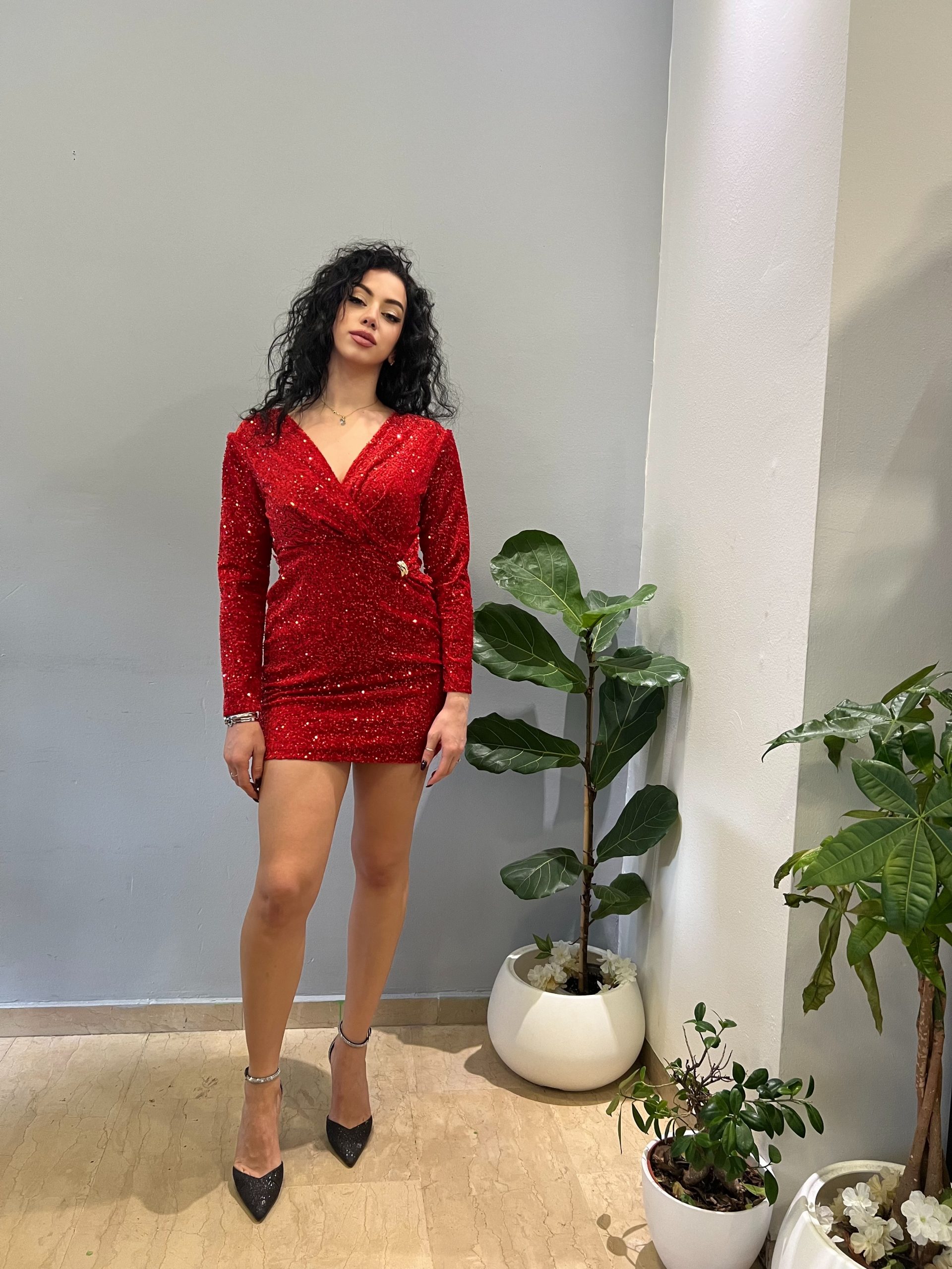 Adela red dress - Image 2