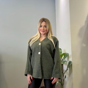 Green cardigan