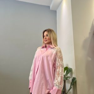 Pink dantela shirt