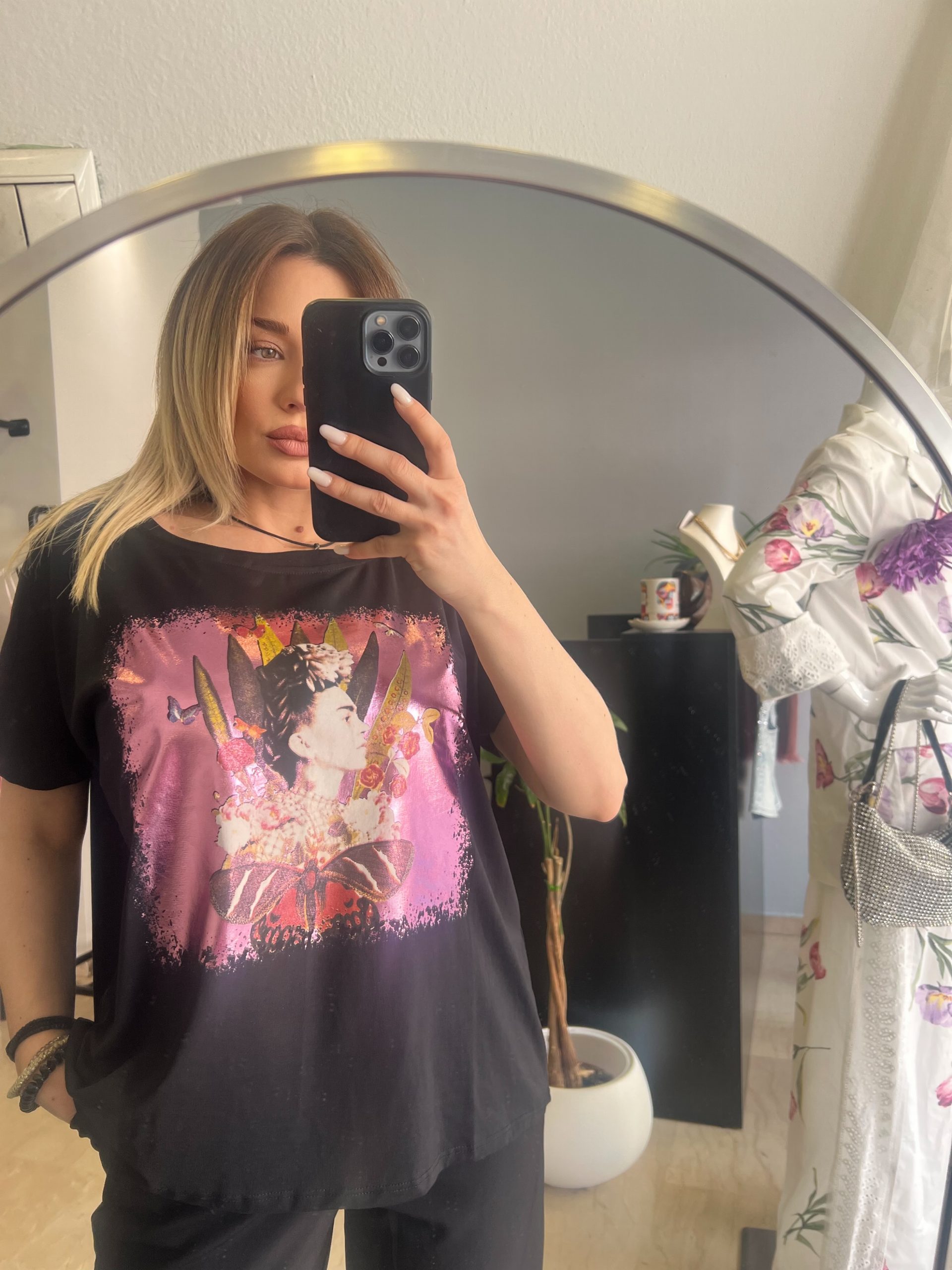 T-shirt rose blue