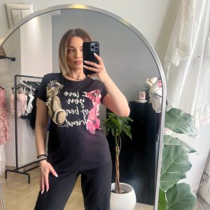 Black teddy bear t-shirt